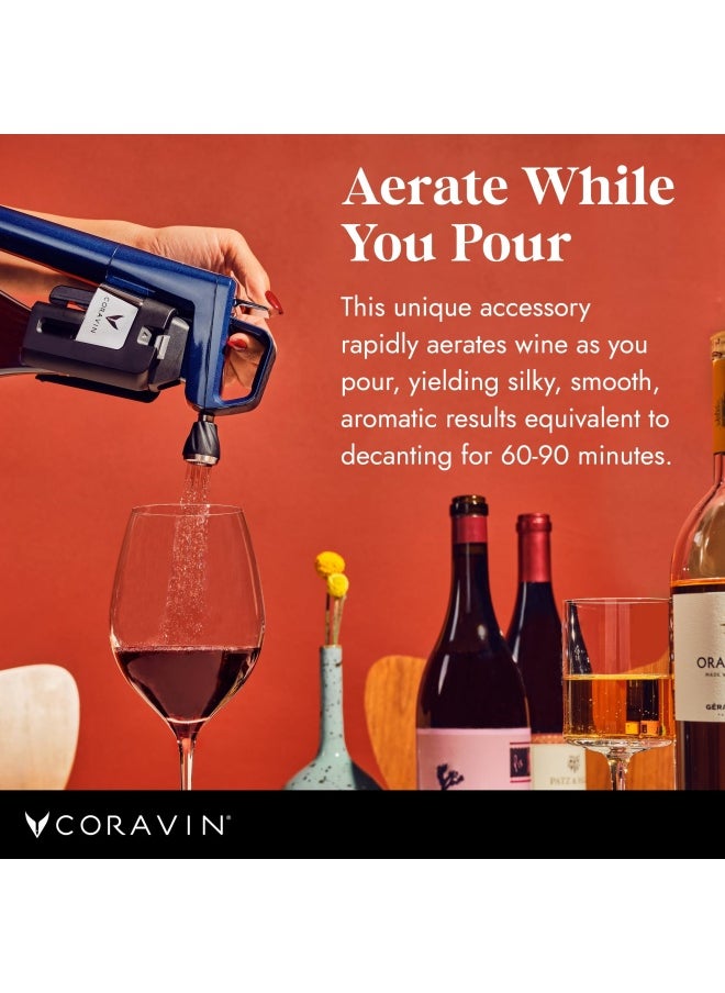 Coravin - Coravin Aerator Attachment  Accessory for Coravin Wine by the Glass System and Wine Saver  Performs 6090 Minutes Decant in Seconds - Image 1