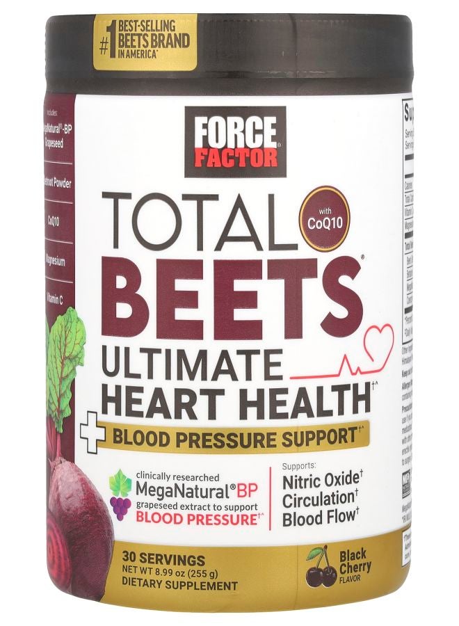 Force Factor Total Beets® With CoQ10 Ultimate Heart Health Black Cherry 8.99 oz (255 g)