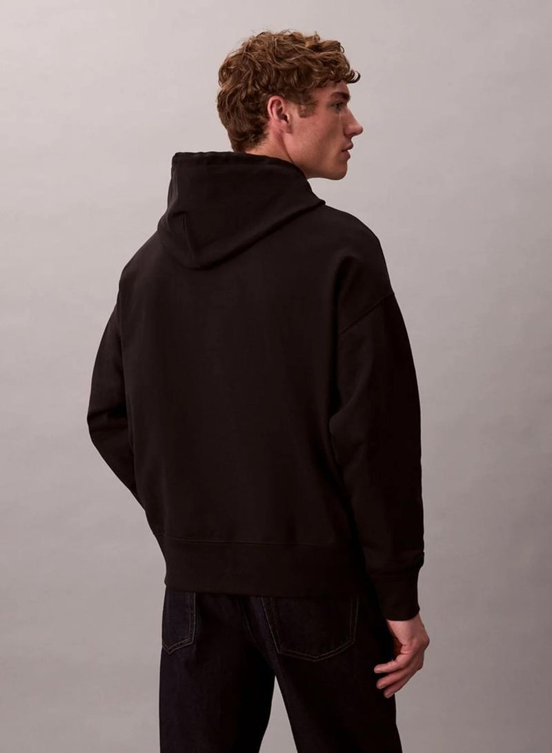 CALVIN KLEIN Emblem Logo Terry Hoodie - Image 4