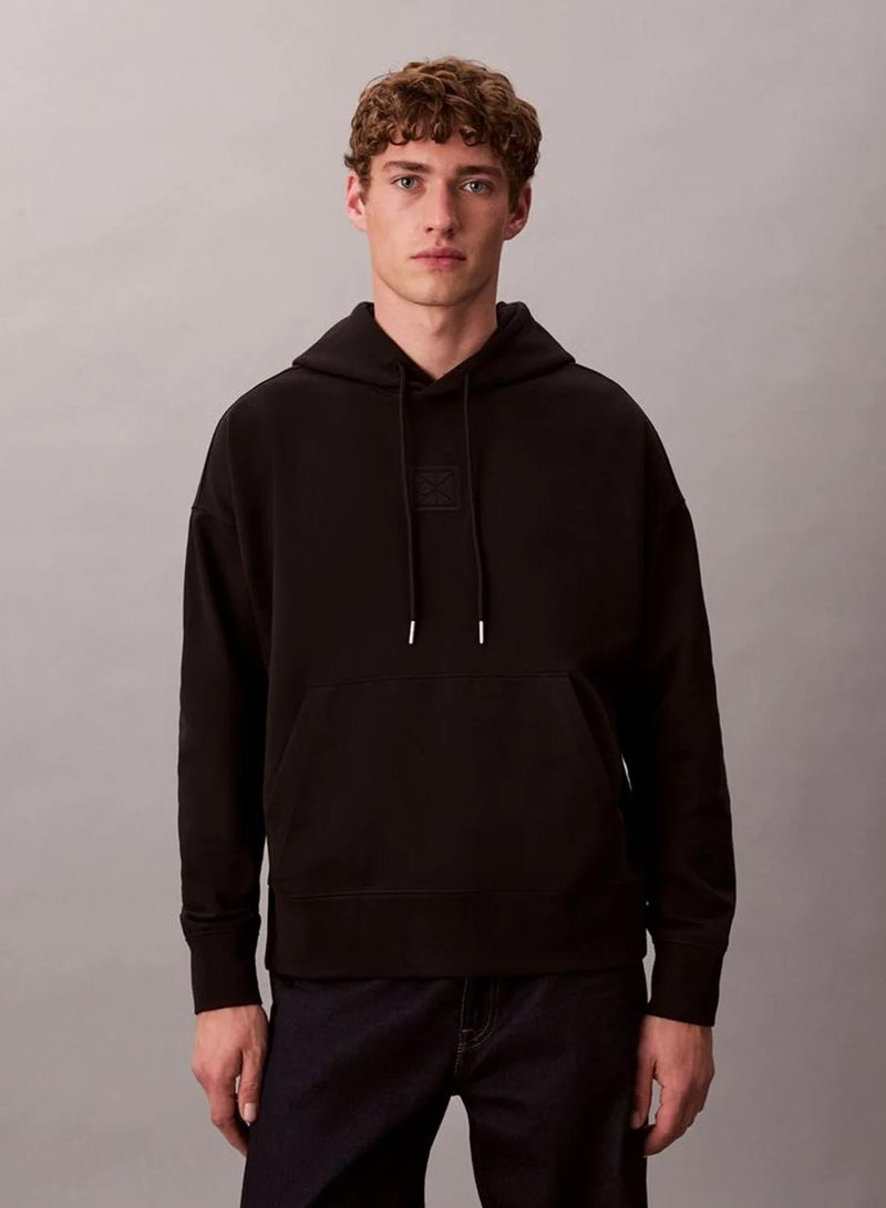 CALVIN KLEIN Emblem Logo Terry Hoodie - Image 3