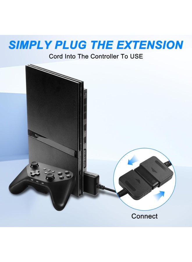 SUNSAR PS2 Controller Extension Cable Cord, 1.8M Extender Cable Compatible with Playstation 2 PS2 Game Console Wired Controller (2PCS) - Image 5