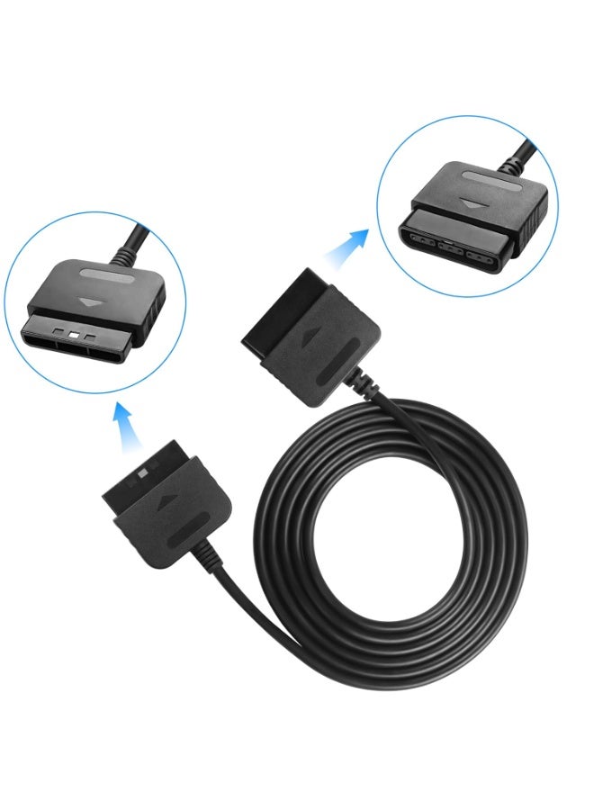 SUNSAR PS2 Controller Extension Cable Cord, 1.8M Extender Cable Compatible with Playstation 2 PS2 Game Console Wired Controller (2PCS) - Image 3