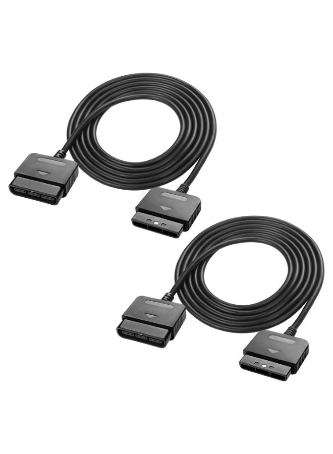 SUNSAR PS2 Controller Extension Cable Cord, 1.8M Extender Cable Compatible with Playstation 2 PS2 Game Console Wired Controller (2PCS) - Image 1