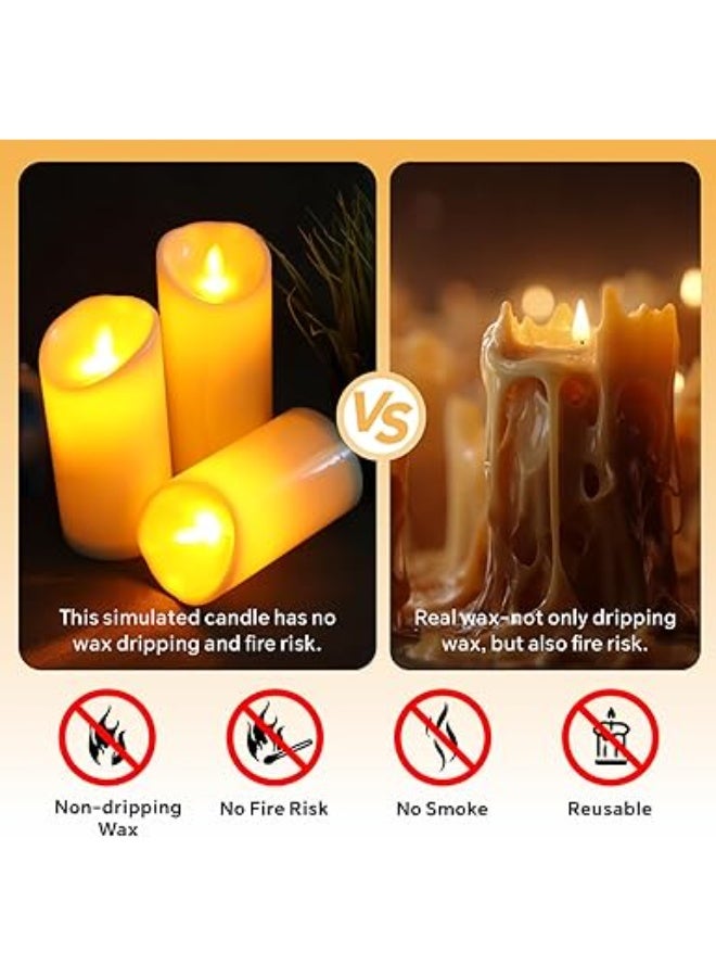 Baytion LED Flameless Candles-Baytion Battery Operated Flickering Candle Lights with Realistic Flame, Electric Decorative Candles, Used for Home Decor, Ramadan, Table Centerpieces, Weddings - Image 5