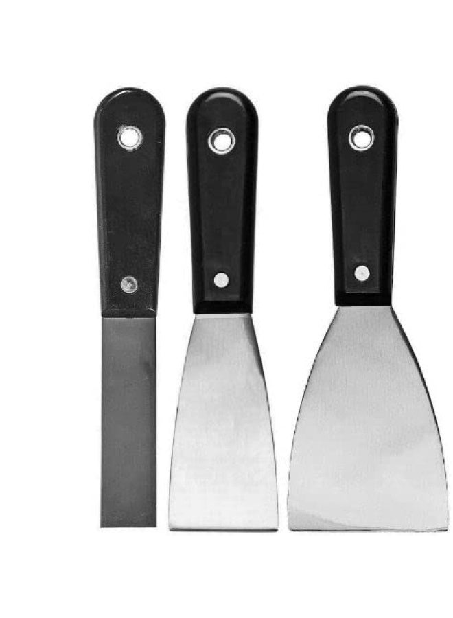 ROBUSTLINE Steel Scraper Kitchen Scraper Grill Spatula And Scraper Set Scraper Filling Putty Knife Set 1Inch - Image 2