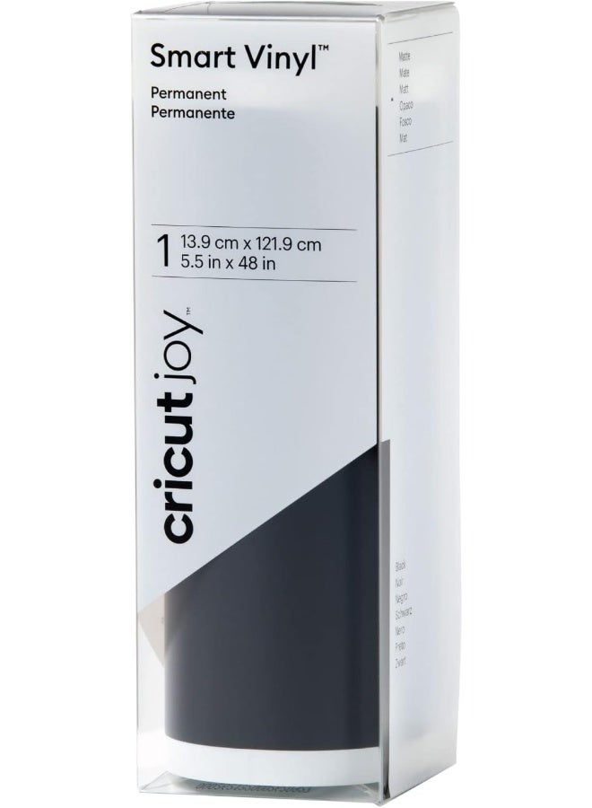 Cricut Joy Smart Vinyl Permanent Black (Matte) 1.2M (4Ft) Self Adhesive Roll - Image 1