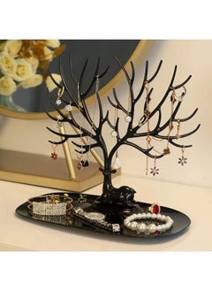 Generic Tree Shape Jewelry Holder for Necklace Storage Plastic Jewelry Display Stand for Earrings Bracelets Necklaces Jewelry Display Tray - Black  - Image 4