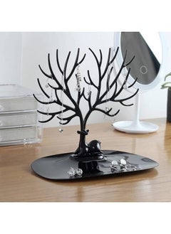 Generic Tree Shape Jewelry Holder for Necklace Storage Plastic Jewelry Display Stand for Earrings Bracelets Necklaces Jewelry Display Tray - Black  - Image 5