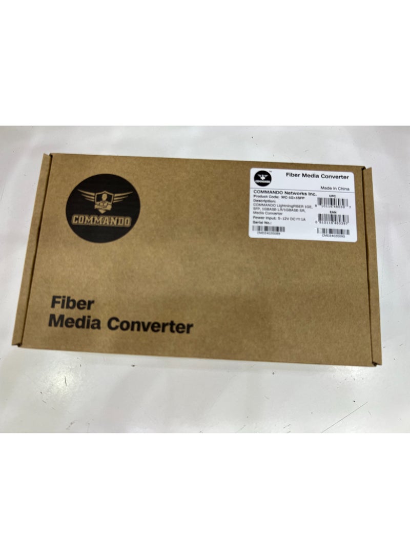 COMMANDO 1GE, SFP, 1GBASE-LR/1GBASE-SR, Media Converter (Order in pairs only - 2/4/6...) - MC-1G+1SFP - Image 2
