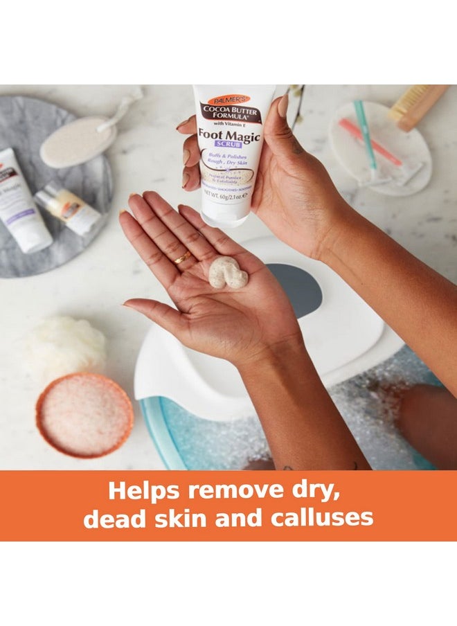 PALMER'S Palmer's Cocoa Butter Formula Foot Magic Exfoliating Foot Scrub with Vitamin E, Use With Foot Scrubber for Pedicure, For Dry, Cracked Feet, 2.1 Ounce  - Image 2