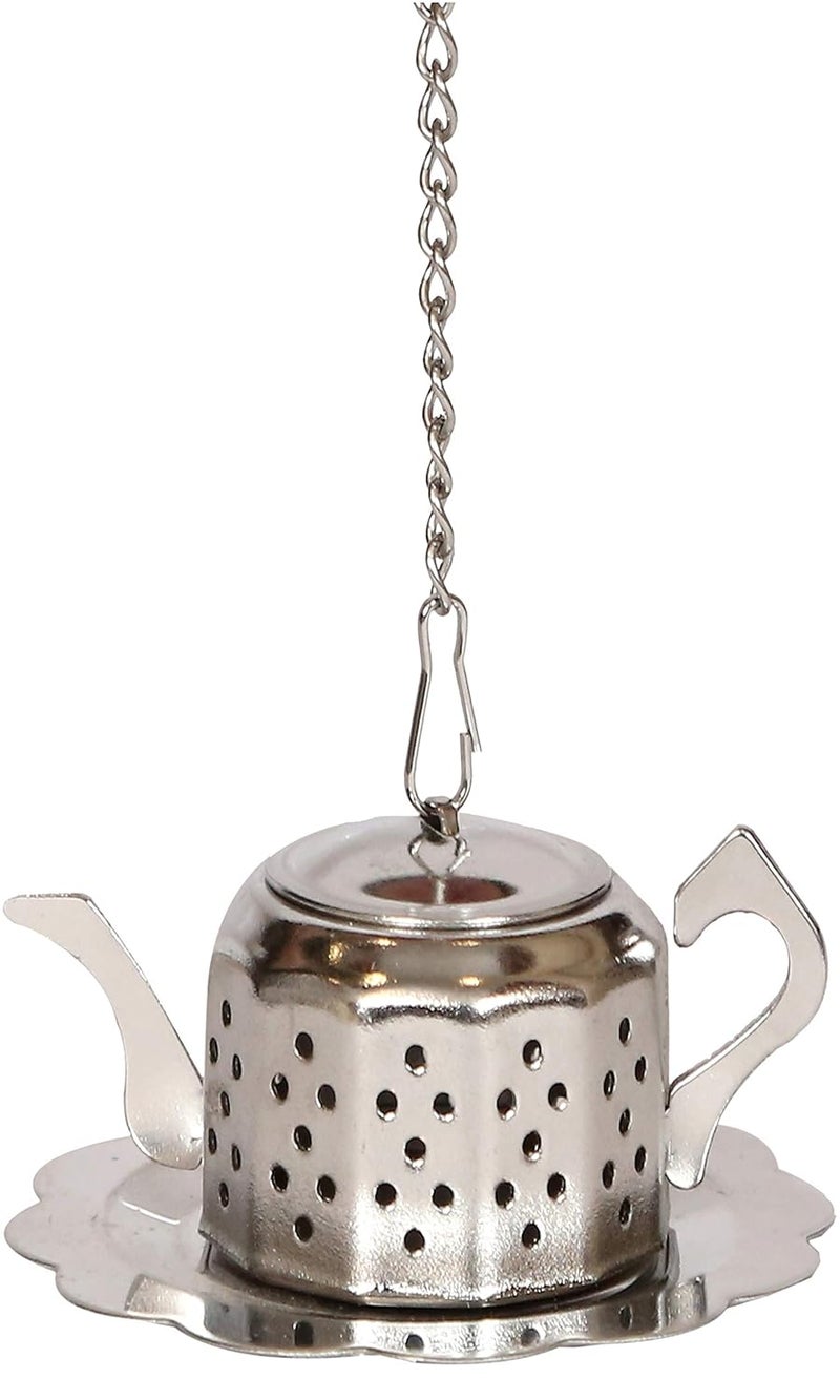SAN-CHA Tea Boutique, Tea Pot Shaped Tea Infuser, Perfect Tea Infuser, Stainless Steel, Fine Mesh, Tea Maker, Tea Filter, Tea Infuser for Loose Tea, Rust Proof - Image 1