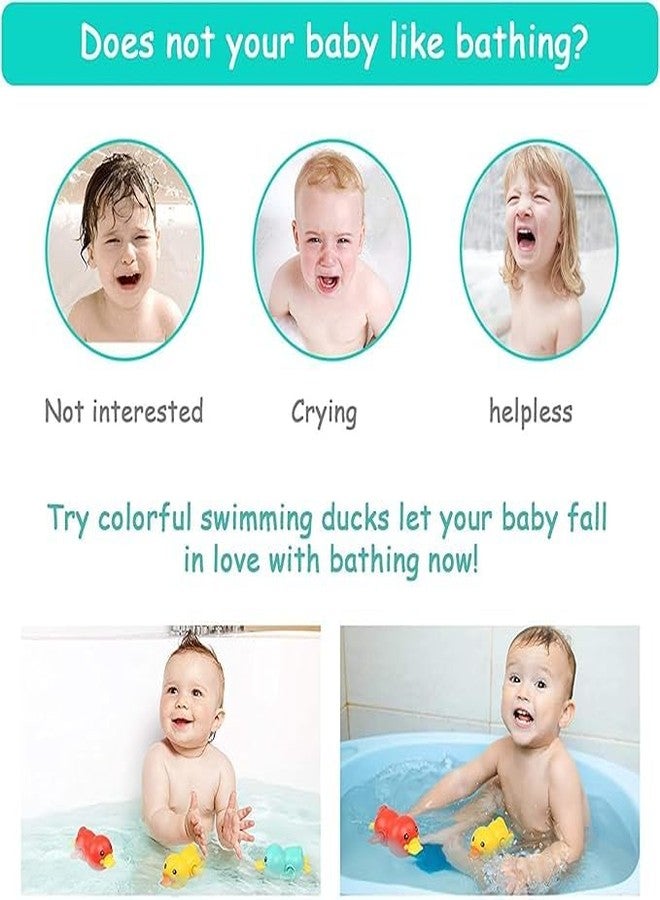 LEZOMZY Wind-Up Swimming Duck Bath Toy for Babies, Yellow, Blue and Green, Set of 3 - Image 4