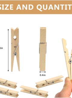 co arma Wooden clothes peg, resistant to moisture and rust, 100 pieces  - Image 4