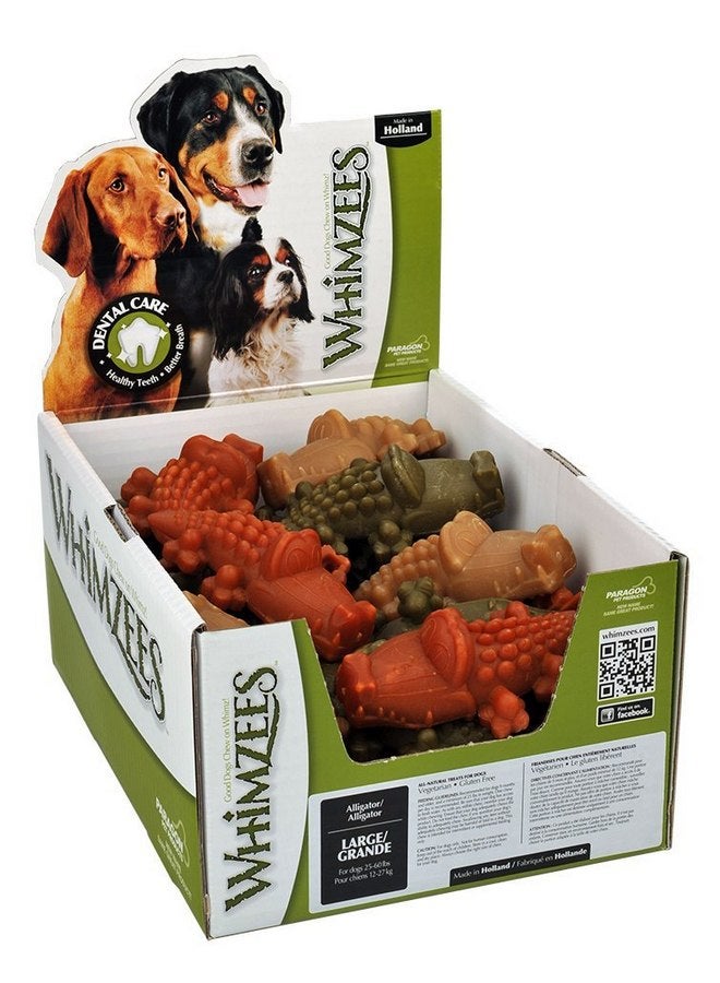ويمزيس علكات أسنان Whimzees Paragon Alligator للكلاب الكبيرة، 30 قطعة - Image 1