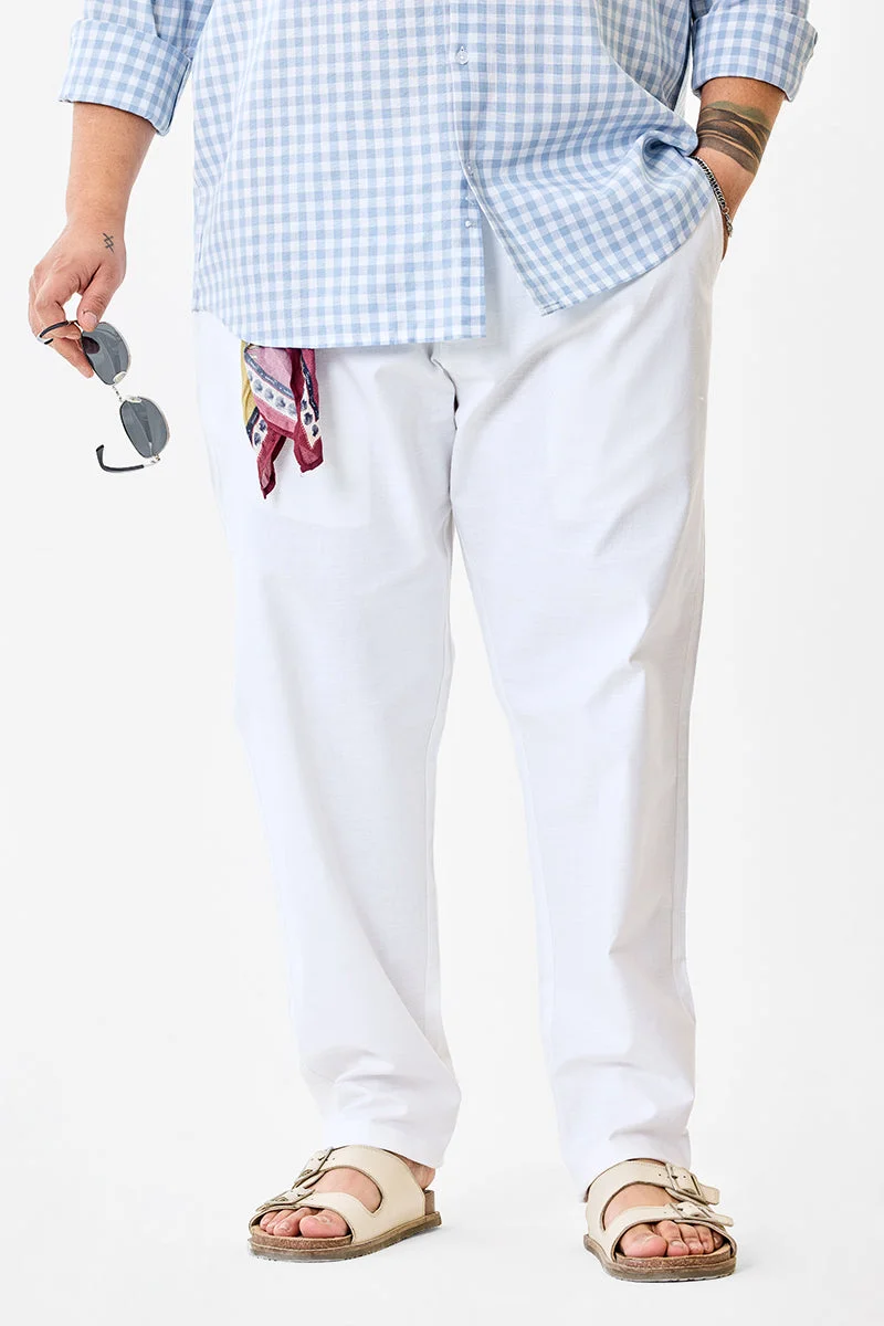 SNITCH 100% Cotton Drawstring Plus Size Trousers