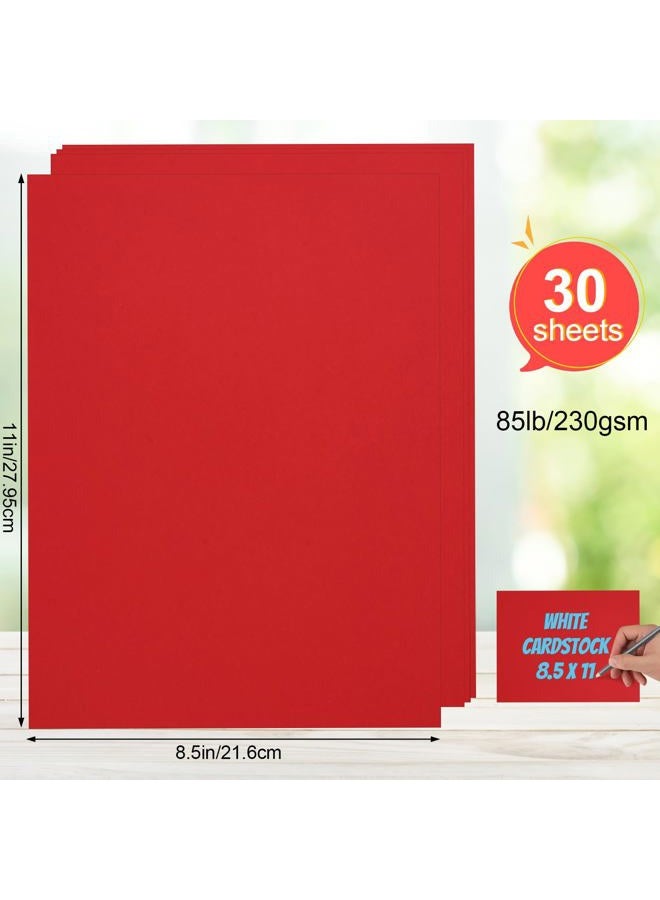 Joyberg Red Cardstock 8.5 x 11, 230gsm Cover Cardstock Paper, 85 Lb Heavy Card Stock for Printer, Card Stock Paper for Invitations, Scrapbooking, Crafts, Diy Cards, Decoration, Drawing (30 Sheets) - Image 2