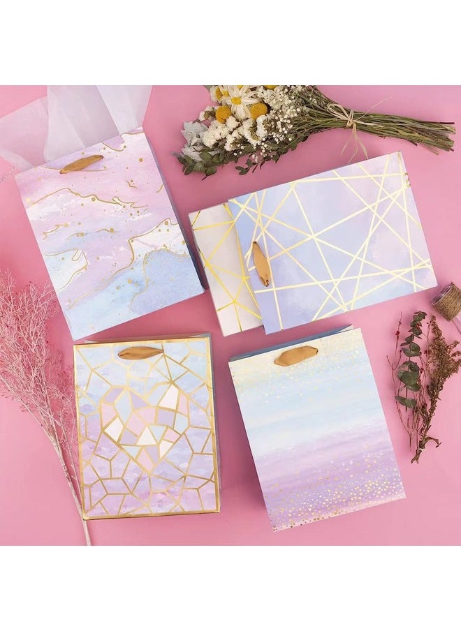 Zeemey 12 Pieces Colorful Marble Pattern Gift Bag,Party Bags For Kids, supplies Snack candy Gift Bag Food Bags,Double-Sided Bags For Birthday Wedding Celebrations Party Favors  23*18*10  - Image 5