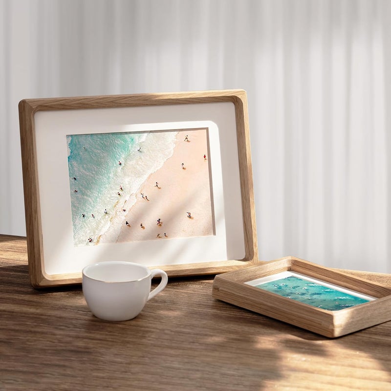 FLYJOE USA-Sourced Oak Wood Picture Frame, 4x6, 2P - Image 2
