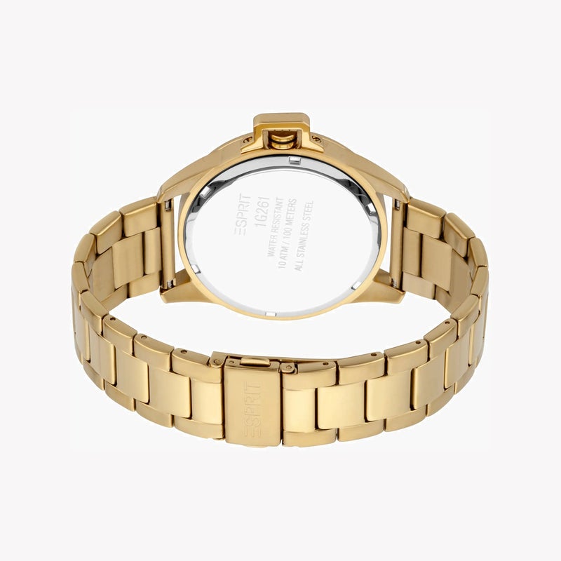 ESPRIT Men's Gold Stainless Steel Watch,Black Dial |ES1G261M0065 - Image 3