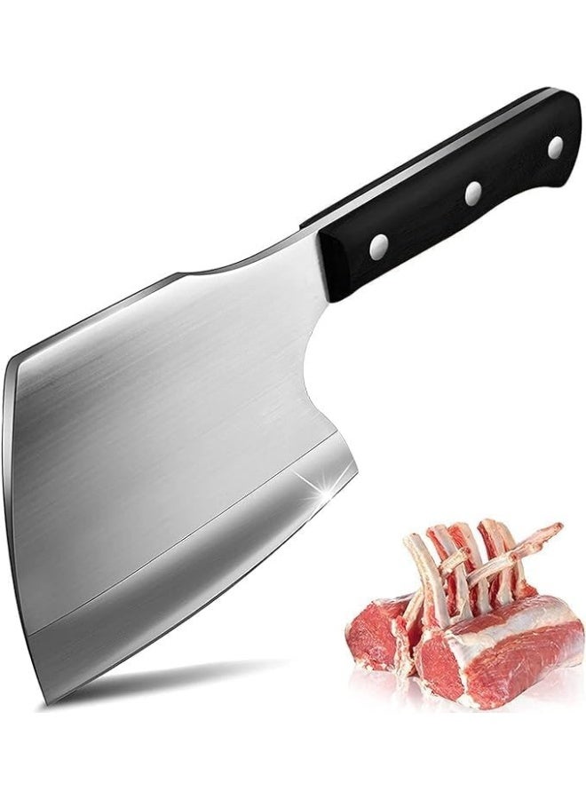 A powerful butcher's cleaver for handling bones and frozen meat – 7mm thick blade and comfortable Pakawood handle - Image 1