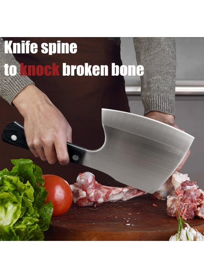 A powerful butcher's cleaver for handling bones and frozen meat – 7mm thick blade and comfortable Pakawood handle - Image 2