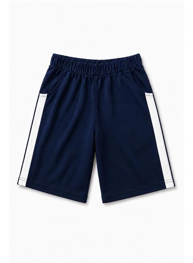Perendi Boy Basic Side-Stripe 2-Piece Shorts.