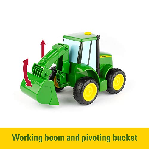 John Deere TOMY John Deere Lights & Sounds Farmin' Friends Hauling Set - Includes Toy Truck and Backhoe Tractor Toy for Indoor and Outdoor Play - Preschool Toys Ages 18 Months and Up - Image 5