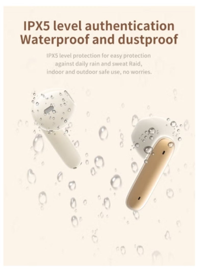True Wireless Earbuds, In-Ear Bluetooth 5.4 Headphones 4-Mics ENC Clear Call, Bluetooth Earbuds Touch Control 40 Playtime, IPX6 Waterproof TWS, Light-Weight Earphones
