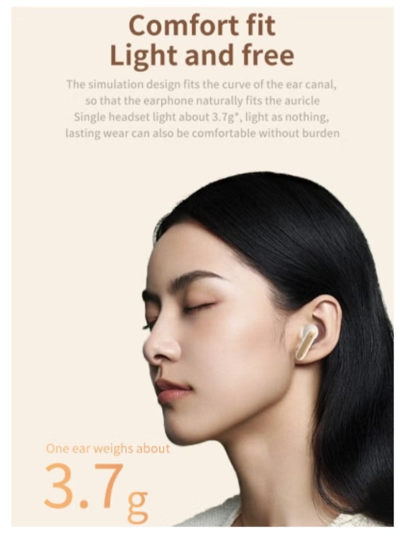 True Wireless Earbuds, In-Ear Bluetooth 5.4 Headphones 4-Mics ENC Clear Call, Bluetooth Earbuds Touch Control 40 Playtime, IPX6 Waterproof TWS, Light-Weight Earphones