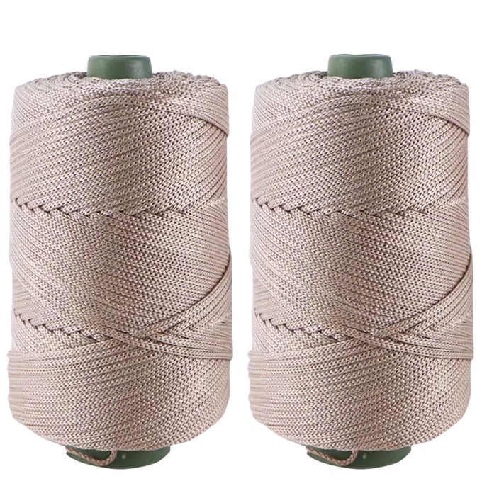 400GRAM ART YARN CORD LIGHT BROWN POLYESTER YARN MACRAME KNITTING CROCHETING DIY BAGS CROCHET BASKET SUMMER HAT CRAFT CORD 3MM MACRAME CORD ROPE 438YDS 1314 FEET