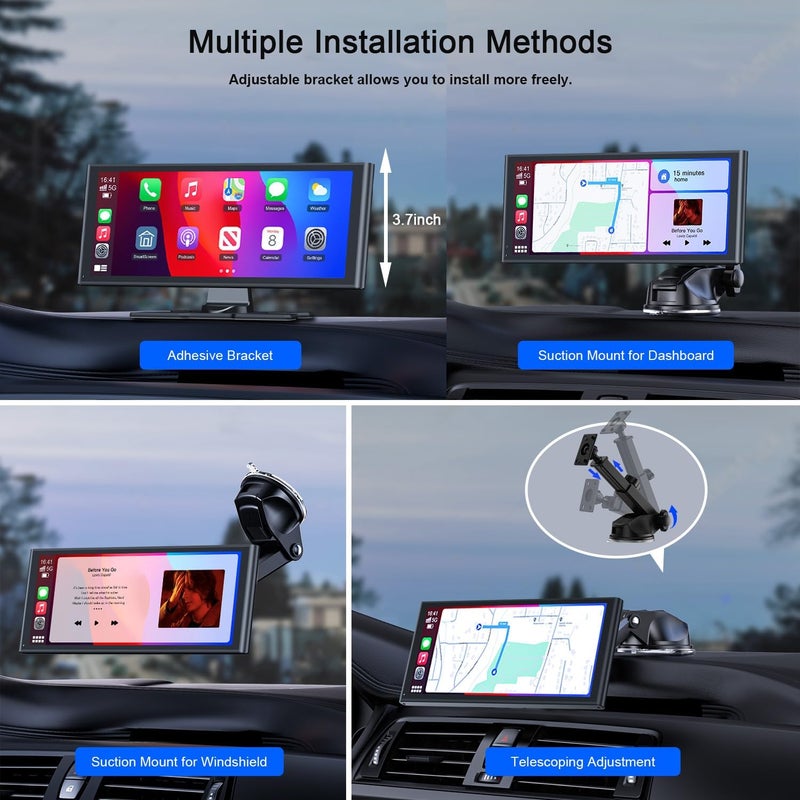 Avylet 10.26" HD IPS Portable Screen Display with Wireless CarPlay and Android Auto - Image 5