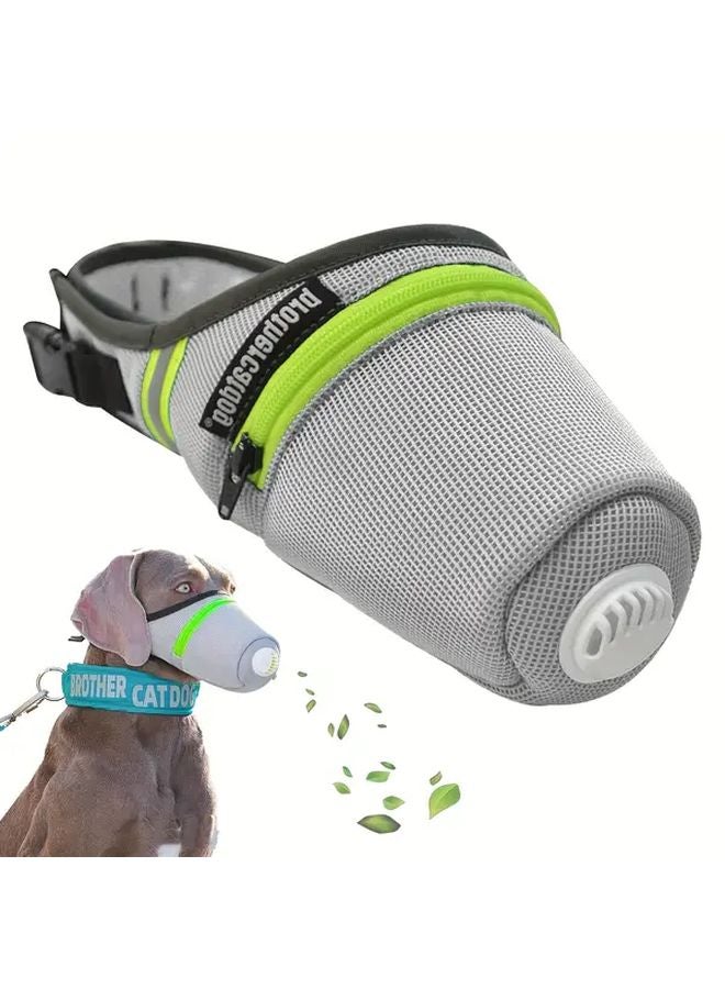Blue Small Adjustable Reusable Dog Face Mask Breathable Polyester Anti Pollution Dust - Image 5