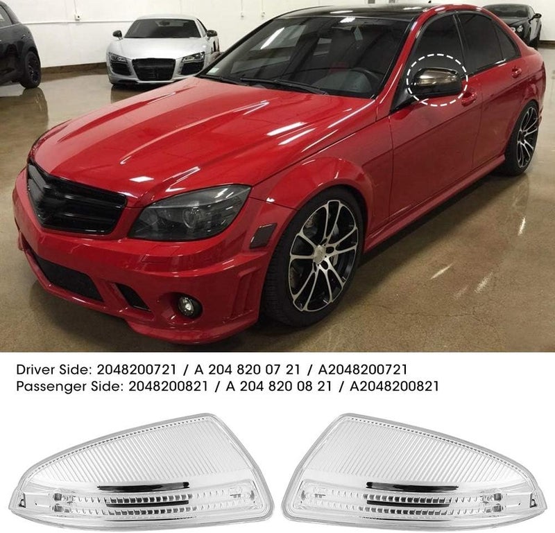 Suuonee Turn Signal Light for Mercedes-Benz C-Class C250 C300 - 2Pcs Side Mirror Lamp - Image 4