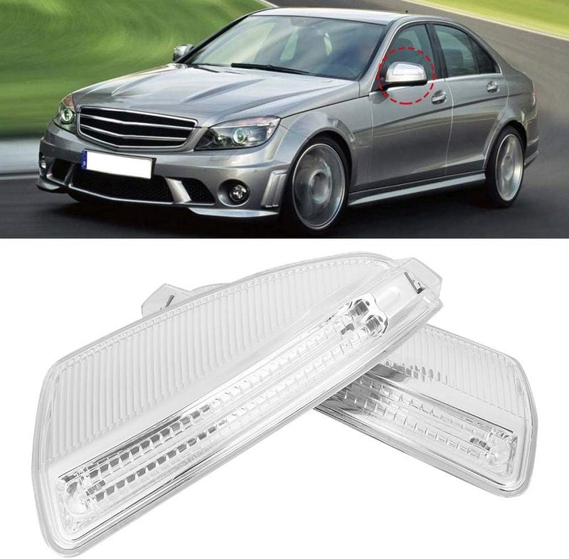 Suuonee Turn Signal Light for Mercedes-Benz C-Class C250 C300 - 2Pcs Side Mirror Lamp - Image 2