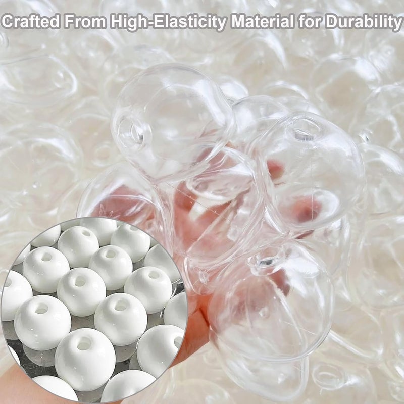WEBUEP 15pcs DIY Stress Ball Kit â€“ Blank Skins with Air Pump & Expander Tool for Making Pressure Balls, Make Your Own Fidget Pressure Balls for Adults (15Transparent) - Image 3