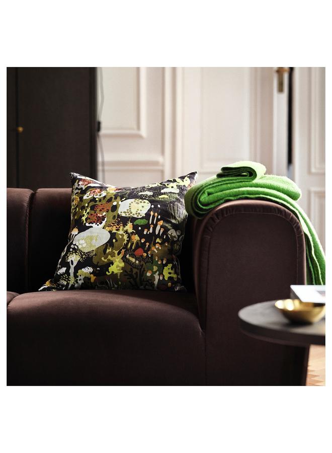 زبون غطاء وسادة، أسود/متعدد الألوان، 50×50 سم - Image 2