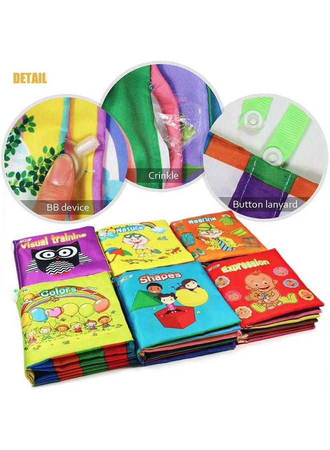 teytoy My First Soft Book 6 Pcs Nontoxic Fabric Baby Cloth Books Early Education Toys Activity Crinkle Cloth Book For Toddler Infants And Kids Perfect For Baby Shower (New Version) - Image 4
