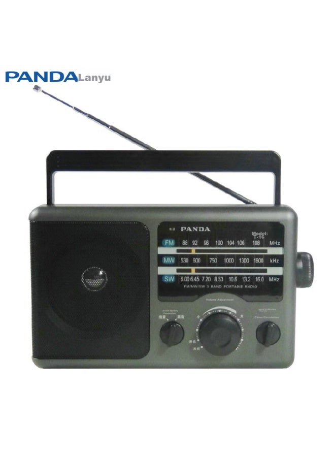 Panda T-16 Traditional Large Desktop Three-band Full-band Frequency Radio, Elderly Semiconductor Dry Battery Ac/dc Radio, Car Backup Radio - Image 1