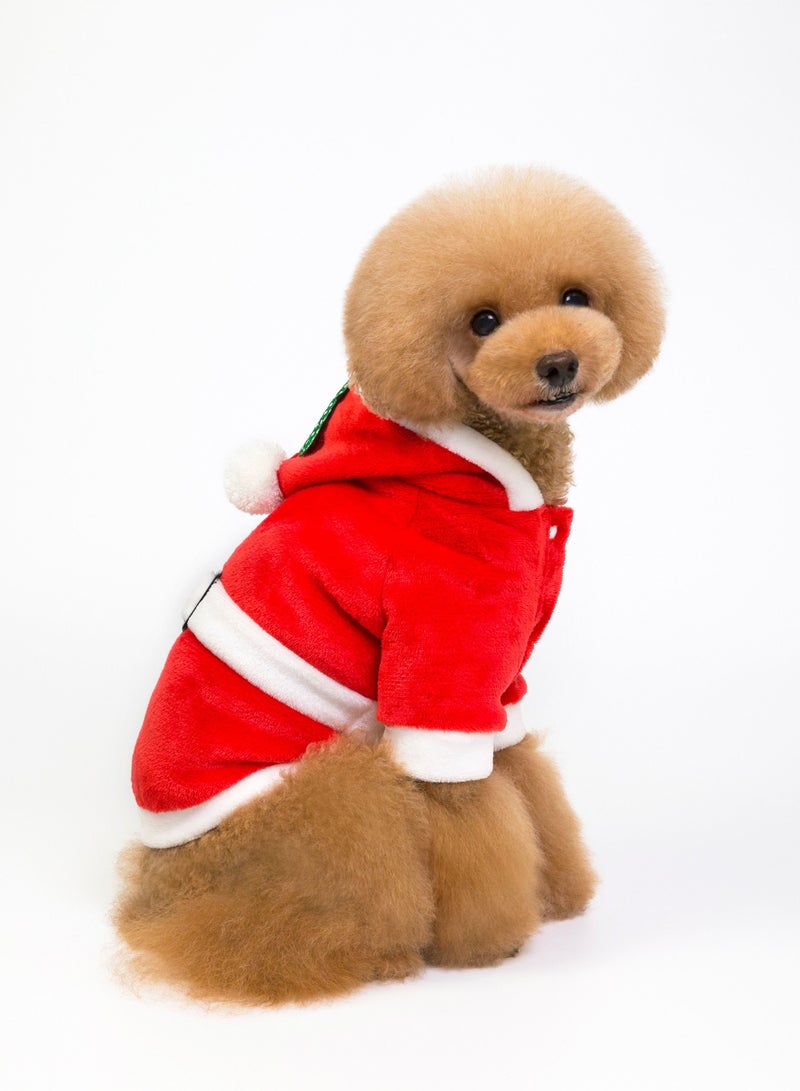 Loquat A pet dog wears a coat and a hat Red  - Image 2