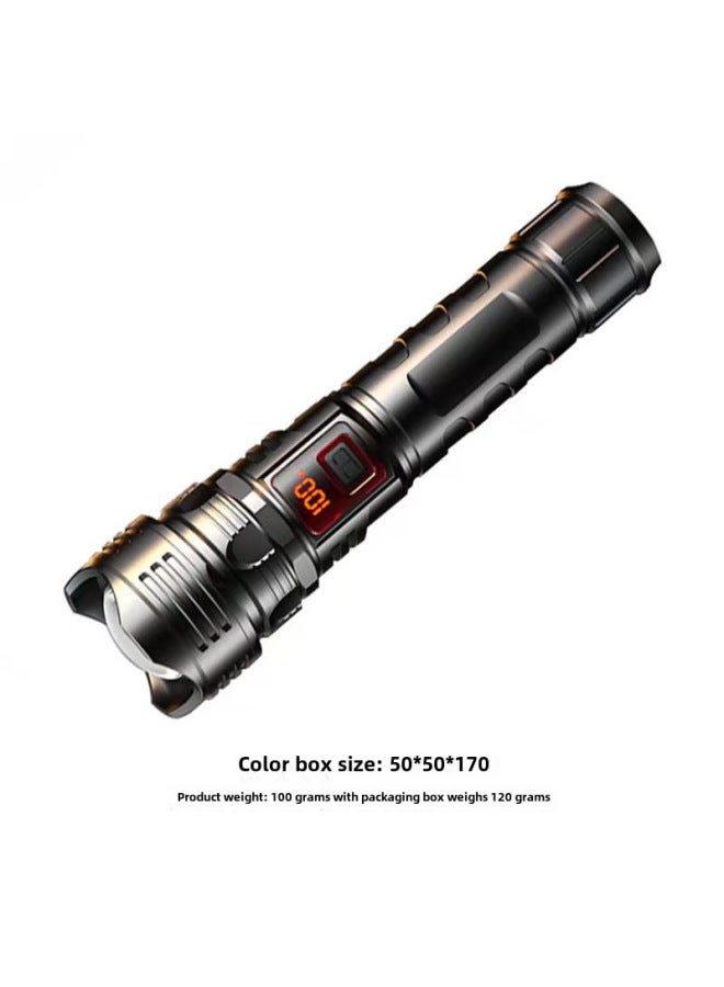 Strong Flashlight Cross-border Outdoor LED Portable Multifunctional Cob Zoom Charging Long Life Mini Flashlight