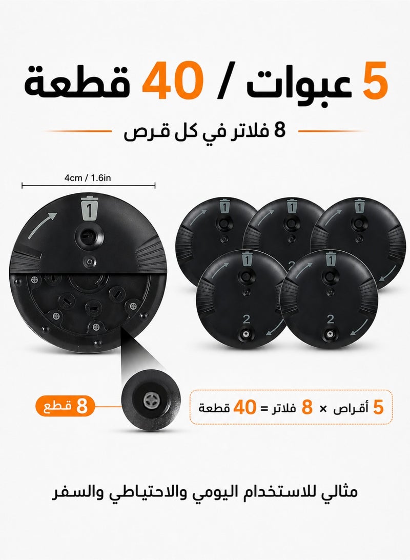 تينجوتون فلاتر شمع للأجهزة السمعية متوافقة مع Phonak CeruShield Disk V2.0 098-0445، عبوة 5 أقراص / 40 قطعة، فلاتر بديلة لشمع الأذن - Image 3