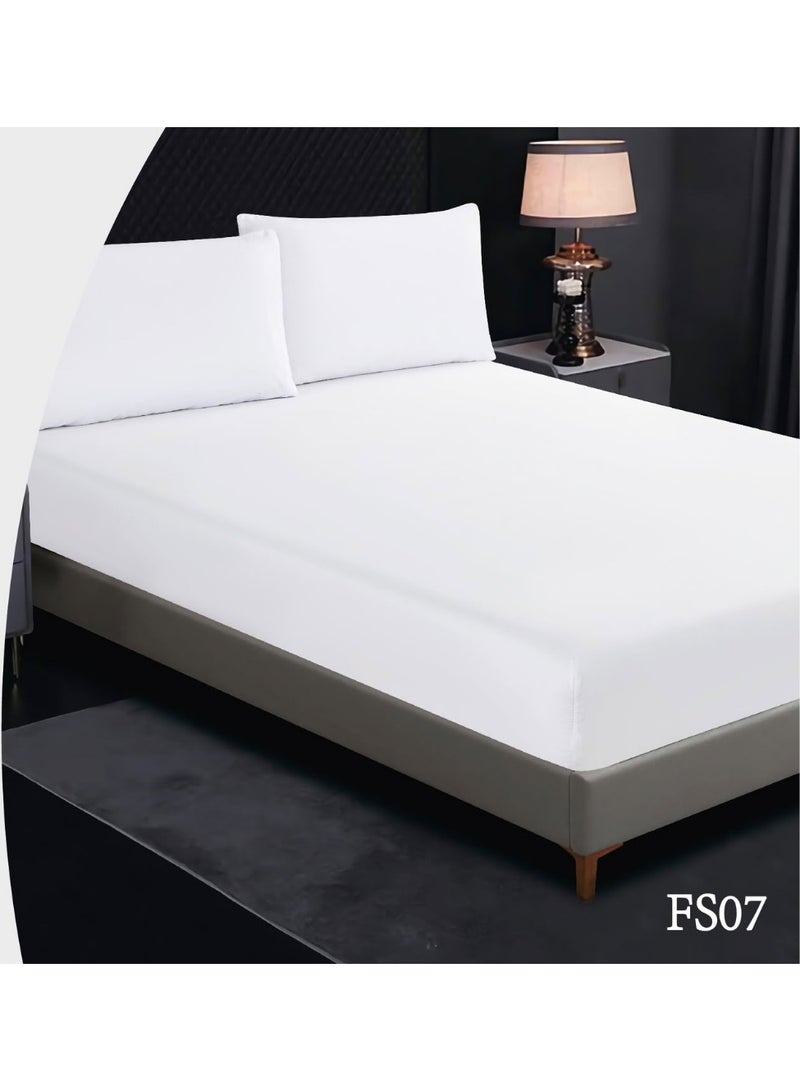 Single-size fitted sheet (2-piece set), made of soft, hypoallergenic microfiber fabric; size 120 x 200 + 30 cm.
