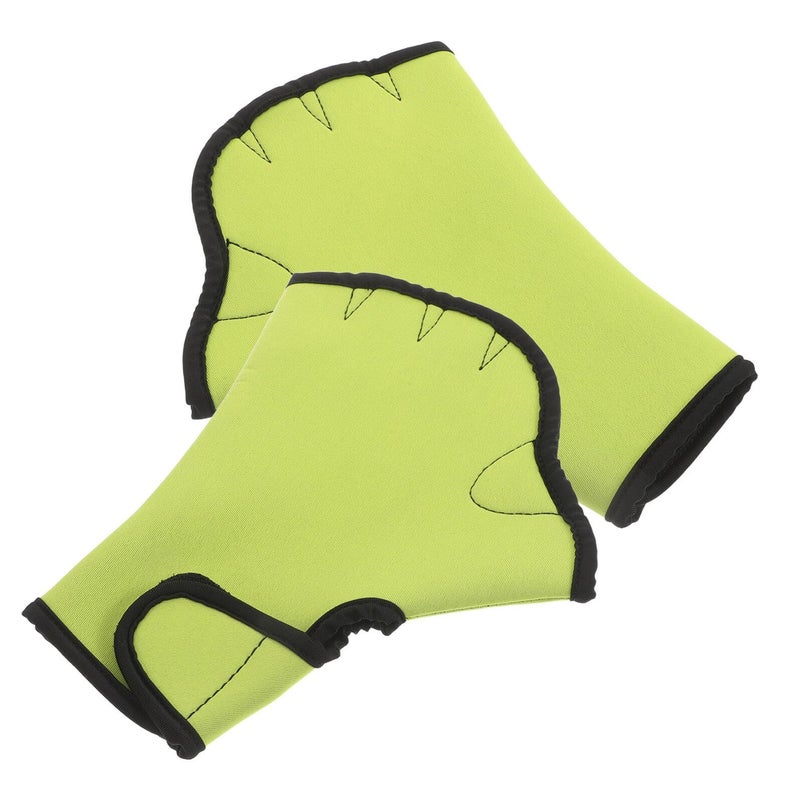 Large Green Neoprene Swimming Hand Paddle Gloves for Snorkeling Scuba Diving and Aquatic Fitness Training - Image 2