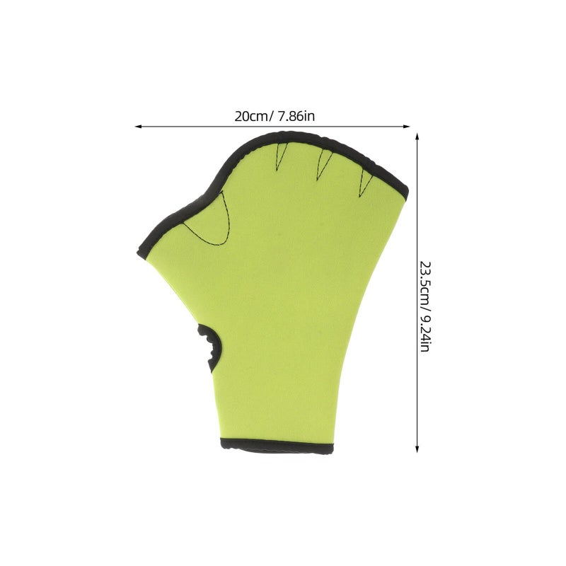 Large Green Neoprene Swimming Hand Paddle Gloves for Snorkeling Scuba Diving and Aquatic Fitness Training - Image 3