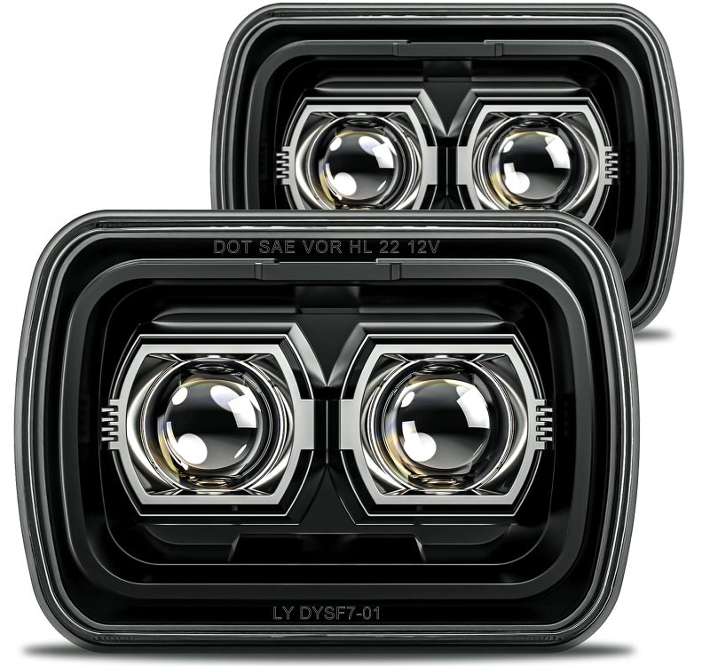 AUDEXEN 2025 New 160W 5x7 7x6 Inch Led Headlights Compatible with Jeep Wrangler XJ Cherokee YJ Trucks Replacement for H6054 H5054 H6054LL 69822 6052 6053 DOT Approved
