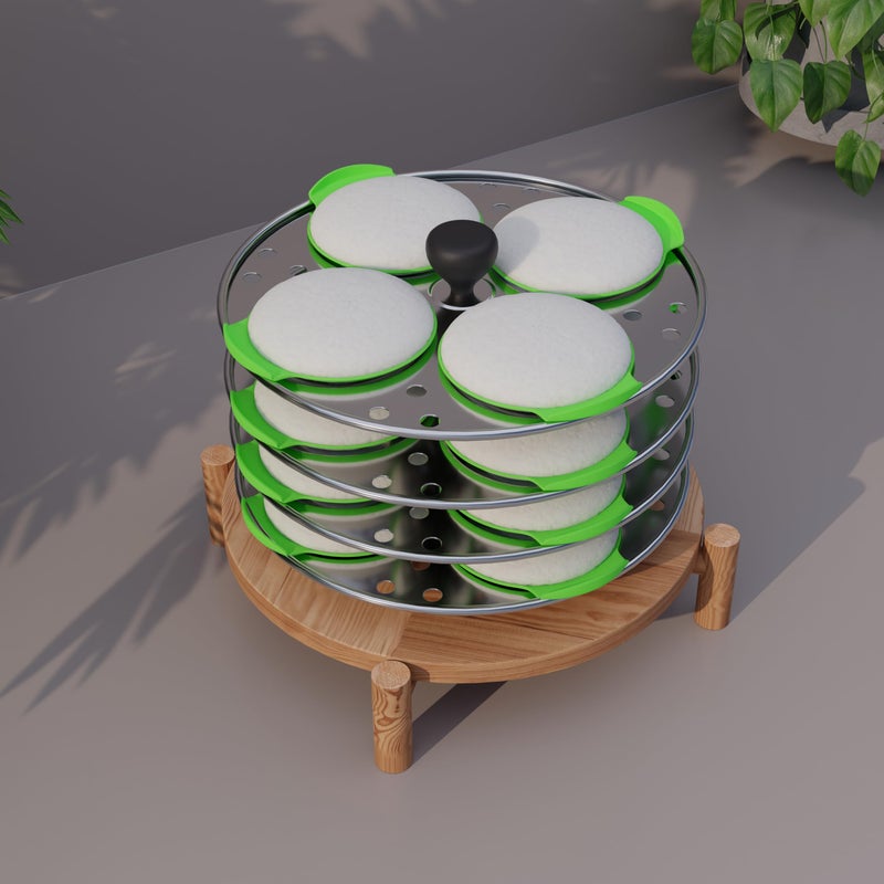 Clazkit كوب صانع إيدلي سيليكون من كلازكيت، 8 قطع، قد يختلف اللون - Image 3