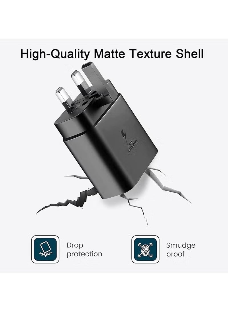 ZAMFA 45W USB-C Super Fast Charging PD Charger with USB-C to USB-C Cable | Type-C Power Adapter Compatible with Samsung Galaxy S24, S23, S22, S21, S20 Ultra, S24+, S23+, S22+, S21+, A55, A54, A53, A15 - Image 4