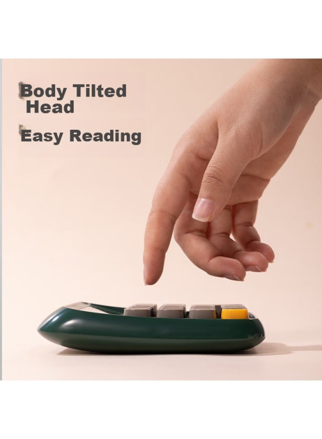 Deli Round Dot High-key Voice Calculator, 12-digit Wide Screen Display, Stylish Student/office Supplies, Green Te26 - Image 3