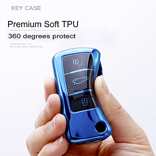 Cacacar for VW Volkswagen Key Fob Cover, Premium Soft TPU Full Protection Key Fob Case for VW Jetta Golf Polo MK6 Passat Tiguan Beetle Key Cover (red) - Image 4