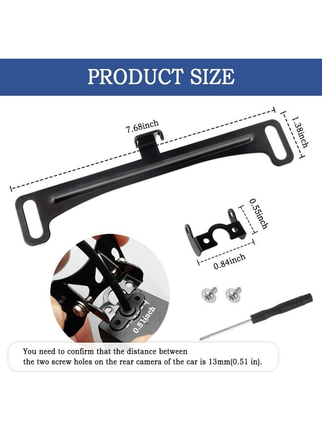 IHOTDER Universal Back Up Camera License Plate Mount,Dash Cam Rearview Camera Mount Kit,Car License Plate Camera Bracket for Fixing Reverse Camera - Image 2